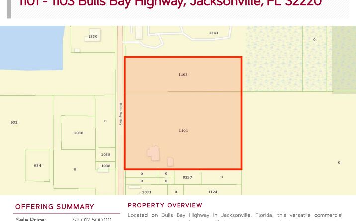 Pictures of Land property located at 1101 - 1103 Bulls Bay Highway, Jacksonville, FL 32220 for sales - image #1