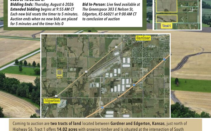 Pictures of Land property located at South Sunflower Road and West 191st Street, Gardner, KS 66021, South Sunflower Road, Edgerton, KS 66030 for sales - image #1