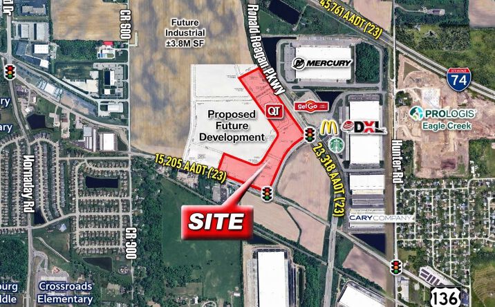 Pictures of Land, Retail property located at SWC of I-74 & Ronald Reagan Pkwy, Brownsburg, IN 46112 for sales - image #1