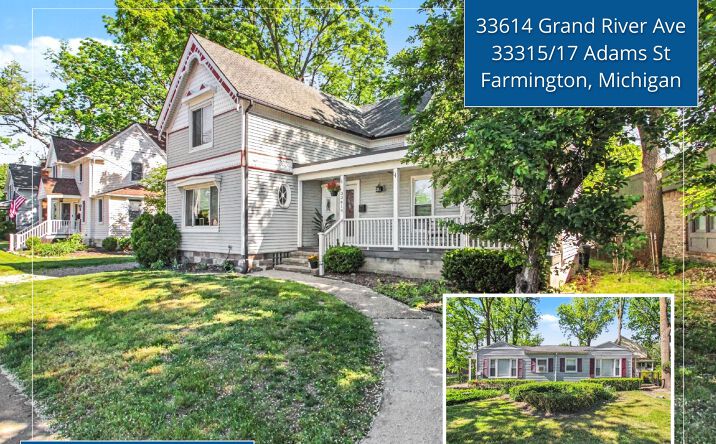 Pictures of Multifamily property located at 33614 Grand River Ave, Farmington, MI 48335, 33615 Adams Street, Farmington, MI 48335 for sales - image #1