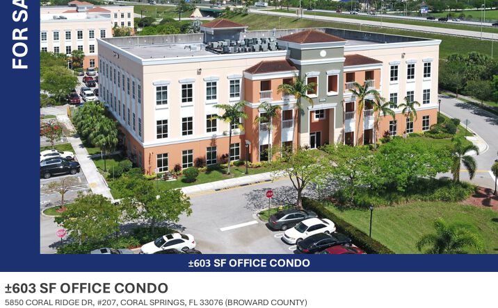 Pictures of Office property located at 5850 Coral Ridge Dr, #207, Coral Springs, FL 33076 for sales - image #1
