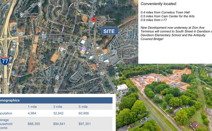 Pictures of Office, Land property located at 20212 Zion Ave, Cornelius, NC 28031, 20216 Zion Ave, Cornelius, NC 28031 for sales - image #1