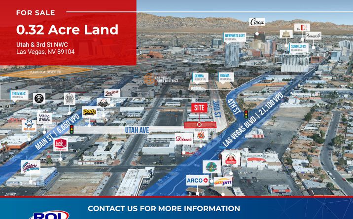 Pictures of Land property located at 1424 Utah & 3rd St NWC, Las Vegas, NV 89104 for sales - image #1
