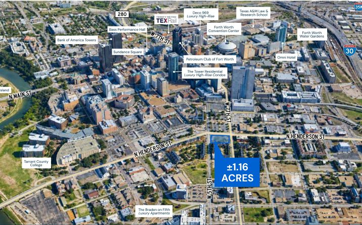 Pictures of Office, Hospitality, Land property located at 1000 W 7th St, Fort Worth, TX 76102 for sales - image #1