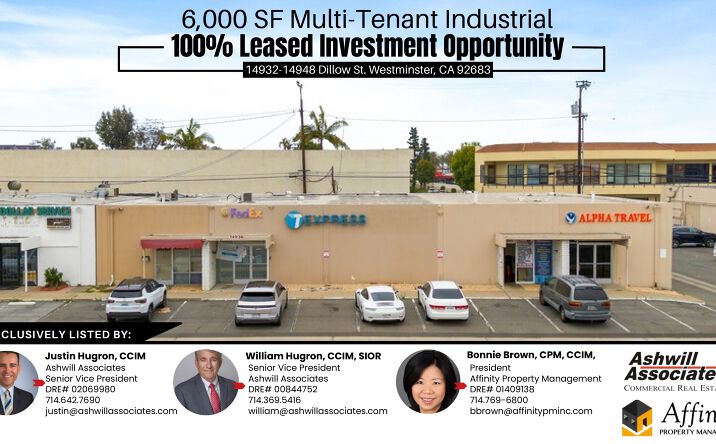 Pictures of Industrial property located at 14932-14948 Dillow St., Westminster, CA 92683 for sales - image #1