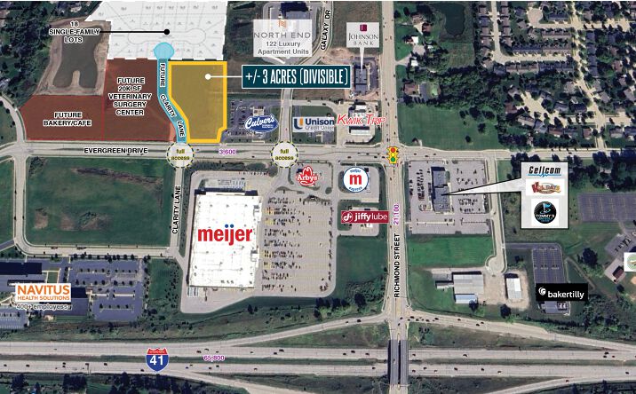 Pictures of Retail, Land property located at Clarity Lane & Evergreen Drive, Grand Chute, WI 54913 for sales - image #1