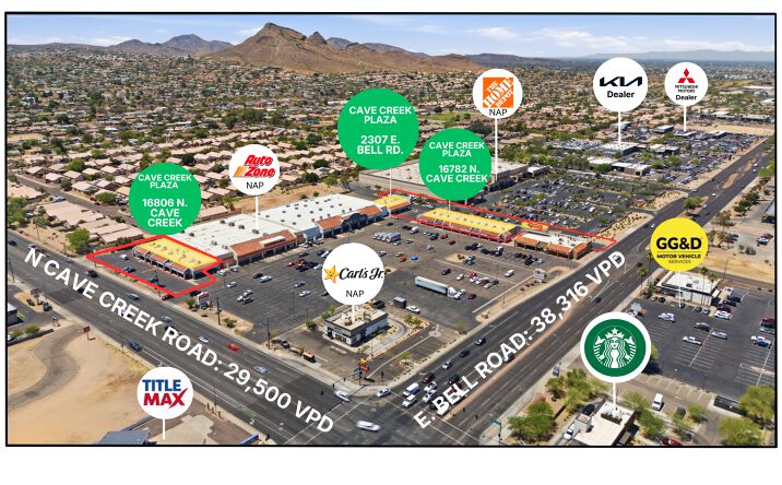 Pictures of Retail property located at 16802 North Cave Creek Road, Phoenix, AZ 85032 for sales - image #1