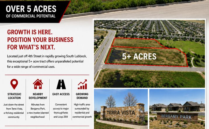 Pictures of Land property located at 7341 4th Street, Lubbock, TX 79416 for sales - image #1