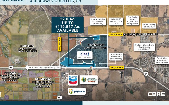 Pictures of Land property located at Near SEC of US 34 Business & Highway 257, Greeley, CO 80550 for sales - image #1
