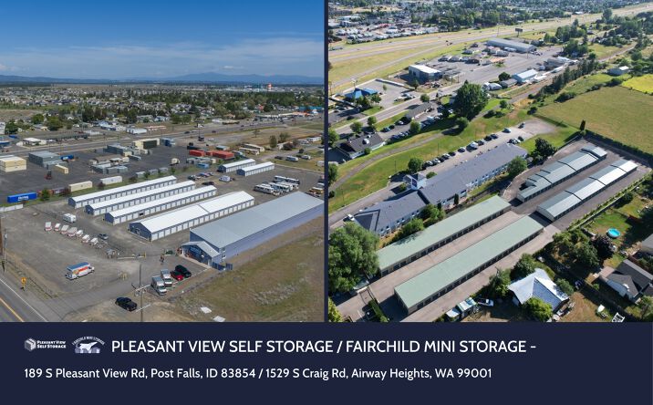 Pictures of Self Storage property located at 1529 S CRAIG RD, AIRWAY HEIGHTS, WA 99001-8700, 189 South Pleasant View Road, Post Falls, ID 83854 for sales - image #1
