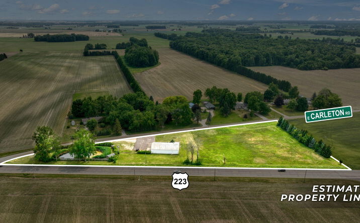 Pictures of Industrial, Retail, Office, Land property located at 5550 E Carleton Road, Palmyra, MI 49268 for sales - image #1