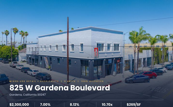 Pictures of Retail, Hospitality, Mixed Use property located at 825 West Gardena Boulevard, Gardena, CA 90247 for sales - image #1