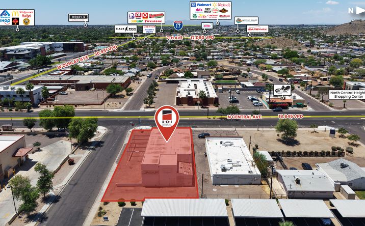 Pictures of Retail property located at 9103 N CENTRAL AVE, PHOENIX, AZ 85020-2413 for sales - image #1