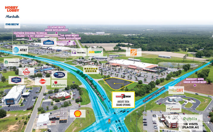 Pictures of Retail property located at N Veterans Pkwy and 4th Ave NE, Moultrie, GA 31788 for sales - image #1