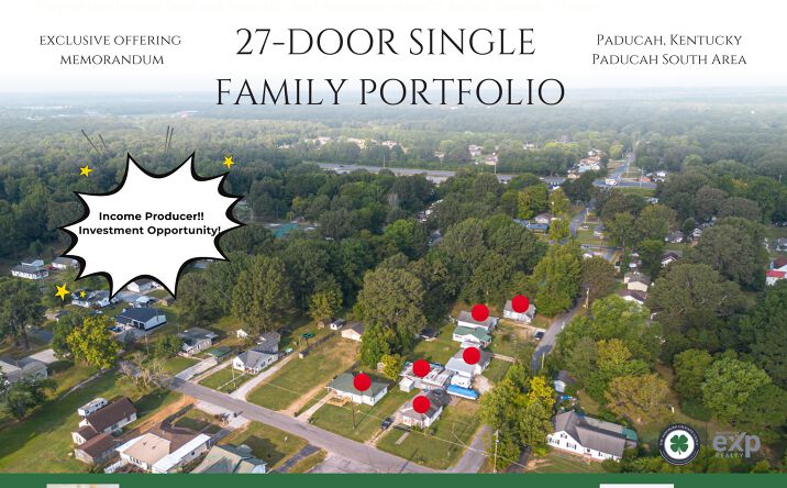 Pictures of Multifamily property located at 1135 Husband Rd, Paducah, KY 42001, 2242 Dixie Ave, Paducah, KY 42001, 2901 Georgia St, Paducah, KY 42001, 2927 Georgia St, Paducah, KY 42001, 3021 Estes Lane, Paducah, KY 42001, 3401 ½ Rudd St, Paducah, KY 42001, 3401 Rudd St, Paducah, KY 42001, 3409 Rudd St, Paducah, KY 42001, 3728 Scheidman Rd, Paducah, KY 42001, 702 Milliken Rd, Paducah, KY 42001, 704 Milliken Rd, Paducah, KY 42001, 1002 Bronson St, Paducah, KY 42001, 1004 Bronson St, Paducah, KY 42001, 1006 Bronson St, Paducah, KY 42003, 1008 Bronson St, Paducah, KY 42003, 1010 Bronson St, Paducah, KY 42003, 182 Miller Dr, Apt A, Paducah, KY 42003, 182 Miller Dr, Apt B, Paducah, KY 42003, 182 Miller Dr, Apt C, Paducah, KY 42003, 1911 Jackson St, Paducah, KY 42003, 2339 Barnett St, Paducah, KY 42003, 2913 Tennessee St, Paducah, KY 42003, 500 S 9th St, Paducah, KY 42003, 520 S 19th St, Paducah, KY 42003, 529 S 17th St, Paducah, KY 42003, 801 S 21st St, Paducah, KY 42003, 805 S 21st St, Paducah, KY 42003 for sales - image #1