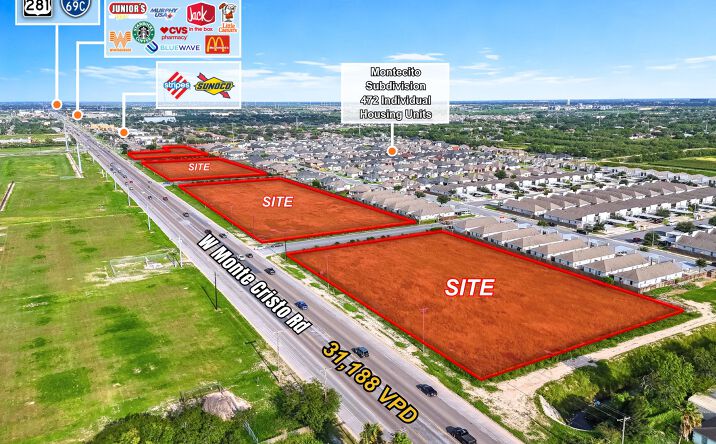 Pictures of Retail, Mixed Use, Land property located at TBD W. Monte Cristo & Sugar Rd., Edinburg, TX 78541 for sales - image #1