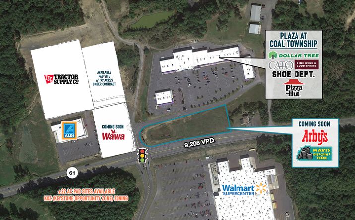 Pictures of Land property located at Route 61 at Walmart Drive, Coal Township, PA 17866 for sales - image #1