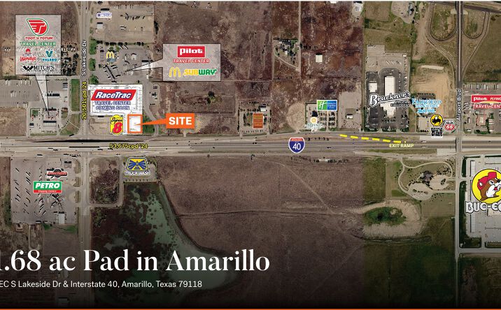 Pictures of Land property located at NEC S Lakeside Dr & Interstate 40, Amarillo, TX 79118 for sales - image #1
