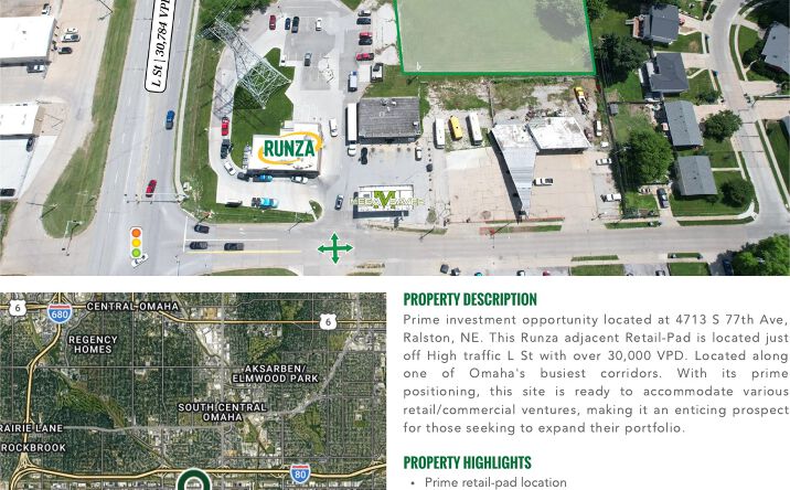 Pictures of Retail, Land property located at 4713 South 77th Avenue, Ralston, NE 68127 for sales - image #1