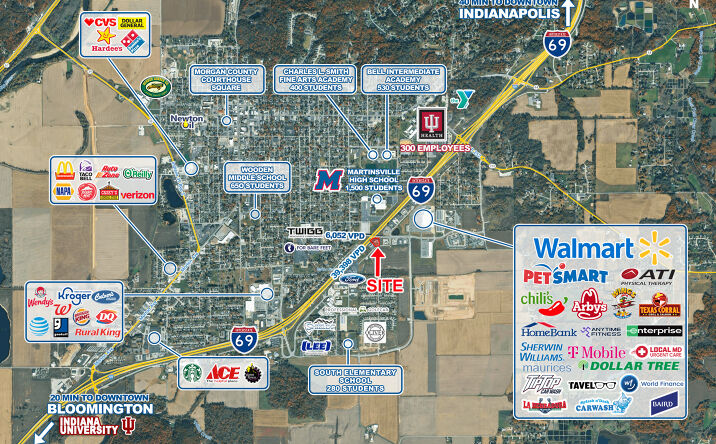 Pictures of Retail, Office, Hospitality property located at 200 Flag Stone Drive, Martinsville, IN 46151 for sales - image #1