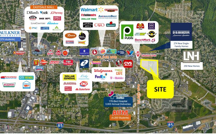 Pictures of Retail, Land property located at 7100 Atlanta Hwy, Montgomery, AL 36117 for sales - image #1