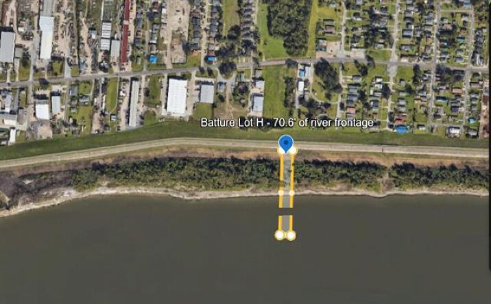 Pictures of Industrial, Mixed Use, Land property located at BATTURE LOT H - 70.6' OF RIVER FRONTAGE, Kenner, LA 70062 for sales - image #1