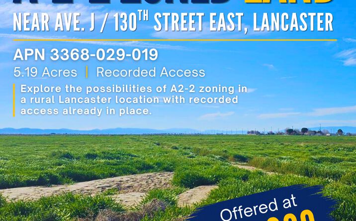Pictures of Land property located at Near Avenue J / 130th Street East, Lancaster, CA 06897-3427 for sales - image #1