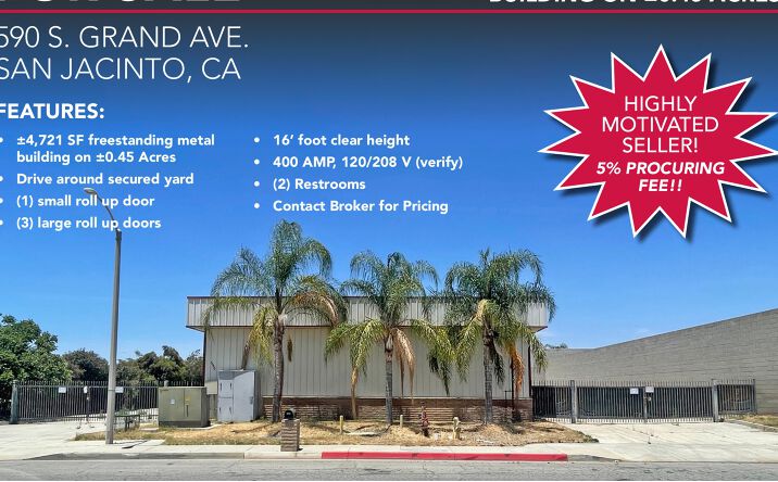 Pictures of Industrial property located at 590 S. Grand Ave., San Jacinto, CA 92582 for sales - image #1