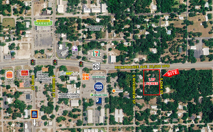 Pictures of Retail, Office, Land property located at 351 E HICKPOCHEE AVE, LABELLE, FL 33935, South Oak Street, LaBelle, FL 33935 for sales - image #1