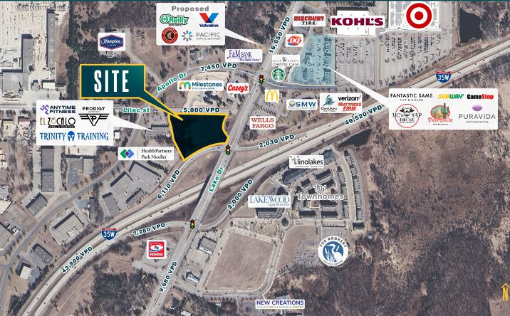 Pictures of Retail, Land property located at NW Corner of Lake Drive & I-35W, Lino Lakes, MN 55014 for sales - image #1