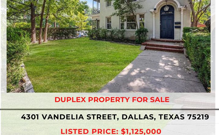 Pictures of Multifamily property located at 4301 Vandelia Street, Dallas, TX 75219 for sales - image #1