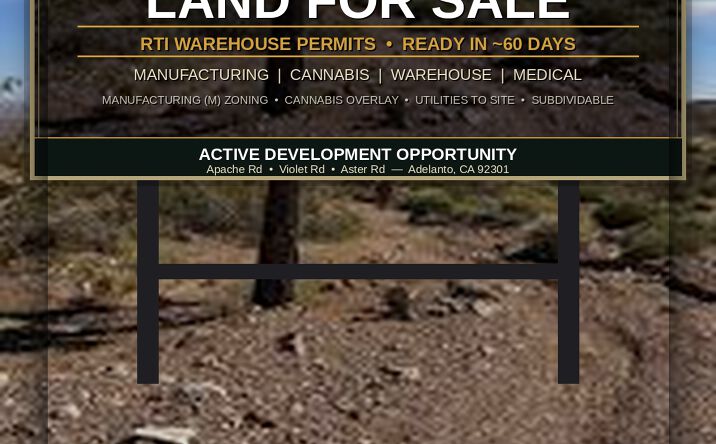 Pictures of Land property located at 0 VIOLET RD, ADELANTO, CA 92301 for sales - image #1