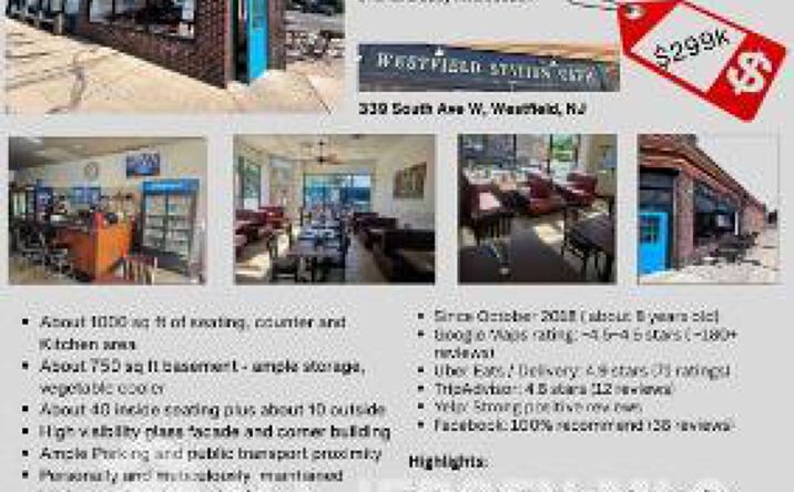Pictures of Business for Sale, Retail property located at 339 South Avenue W, Westfield, NJ 07090 for sales - image #1
