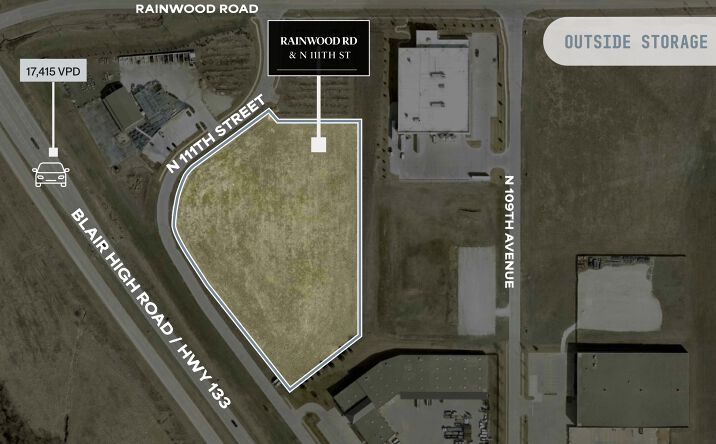 Pictures of Industrial, Land, Self Storage property located at RAINWOOD ROAD & N 111TH STREET, Union Precinct, NE 68142 for sales - image #1