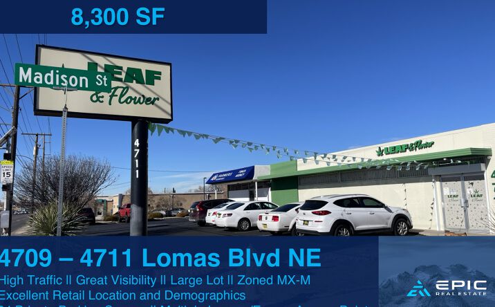 Pictures of Retail property located at 4709 Lomas Blvd NE, Albuquerque, NM 87110, 4711 Lomas Blvd NE, Albuquerque, NM 87110 for sales - image #1