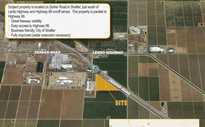 Pictures of Land property located at Zerker Road & Highway 99, Shafter, CA 93314 for sales - image #1