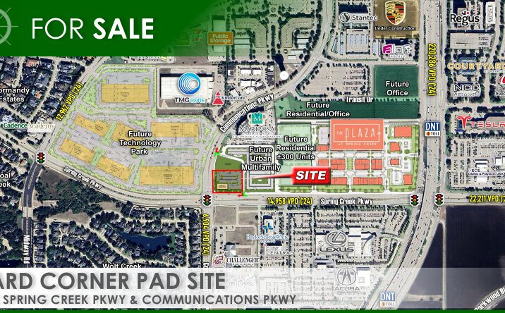 Pictures of Land property located at NEC Spring Creek Pkwy & Communications Pkwy, Plano, TX 75024 for sales - image #1