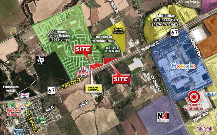 Pictures of Land property located at US Hwy 67 @ Heritage Hills Pkwy & Patriot Pkwy, Venus, TX 76084 for sales - image #1