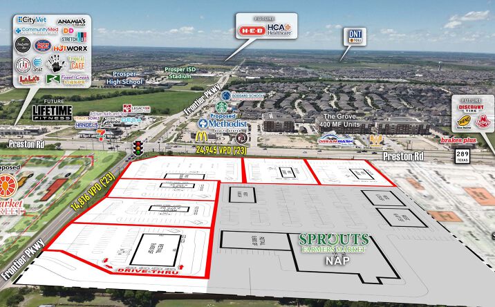Pictures of Retail, Land property located at NEC & SEC of Preston Rd & Frontier Pkwy, Celina, TX 75078 for sales - image #1