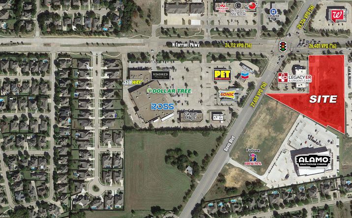 Pictures of Land property located at Southeast Quadrant Davis Boulevard & North Tarrant Parkway, North Richland Hills, TX 76182-8412 for sales - image #1