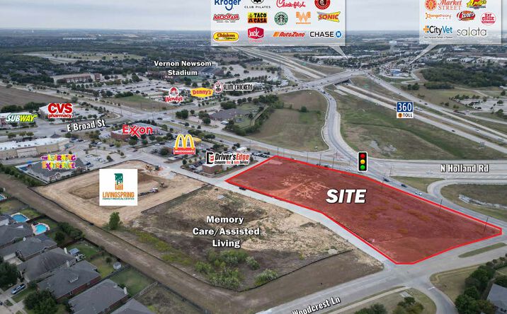 Pictures of Land property located at NEQ SH-360 & N Holland Rd, Mansfield, TX 76063 for sales - image #1
