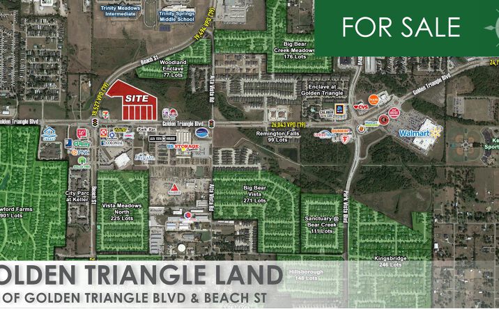 Pictures of Land property located at NEQ of Golden Triangle Blvd & Beach St, Fort Worth, TX 76244 for sales - image #1