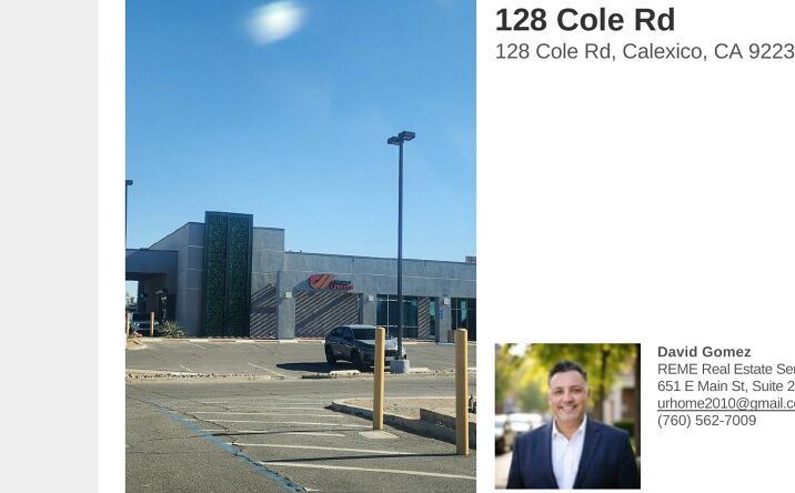 Pictures of Retail property located at 128 Cole Rd, Calexico, CA 92231 for sales - image #1