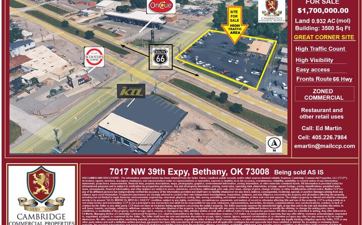Pictures of Land, Retail property located at 7017 NW 39th Expressway, Bethany, OK 73008 for sales - image #1