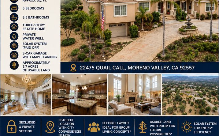 Pictures of Special Purpose property located at 22475 Quail Call, Moreno Valley, CA 92557 for sales - image #1