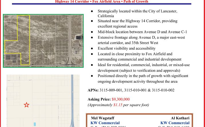 Pictures of Land property located at Avenue D and 35th Street West, Lancaster, CA 93536 for sales - image #1