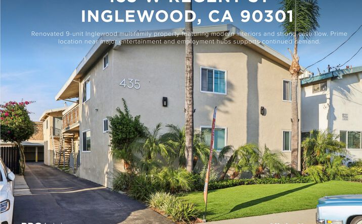 Pictures of Multifamily property located at 435 W Regent Street, Inglewood, CA 90301 for sales - image #1
