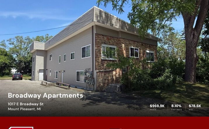 Pictures of Multifamily property located at 1017 E Broadway St, Mount Pleasant, MI 48858, 1019 E Broadway St, Mount Pleasant, MI 48858, 1021 E Broadway St, Mount Pleasant, MI 48858 for sales - image #1