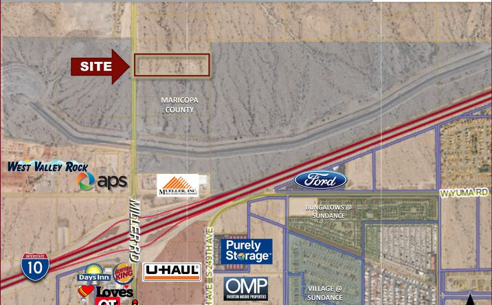 Pictures of Land property located at Miller Road & Interstate 10, Buckeye, AZ 85373 for sales - image #1