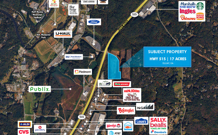 Pictures of Land property located at APPALACHIAN HWY 515 EAST ELLIJAY GA 30536, EAST ELLIJAY, GA 30536 for sales - image #1